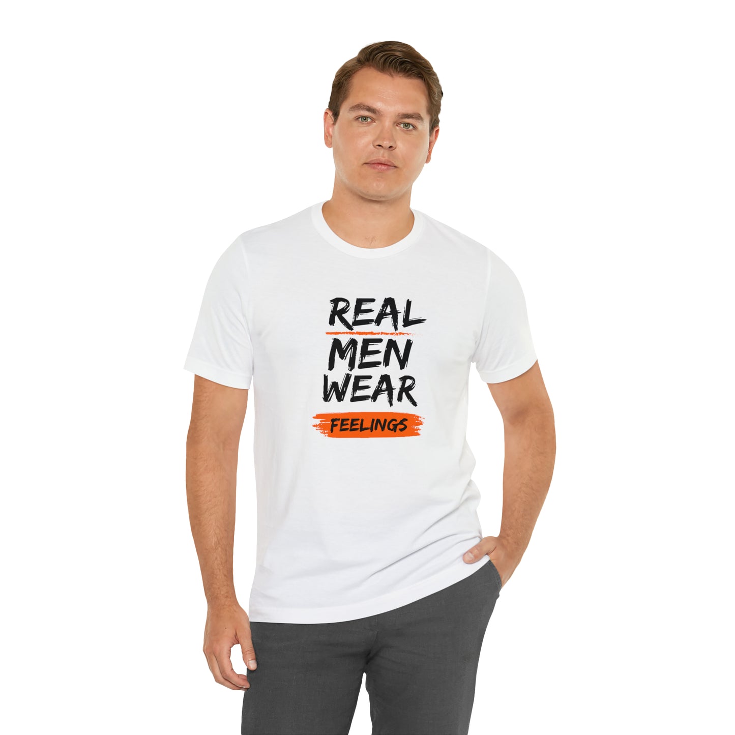 Real Men Wear Feelings Statement T-Shirt