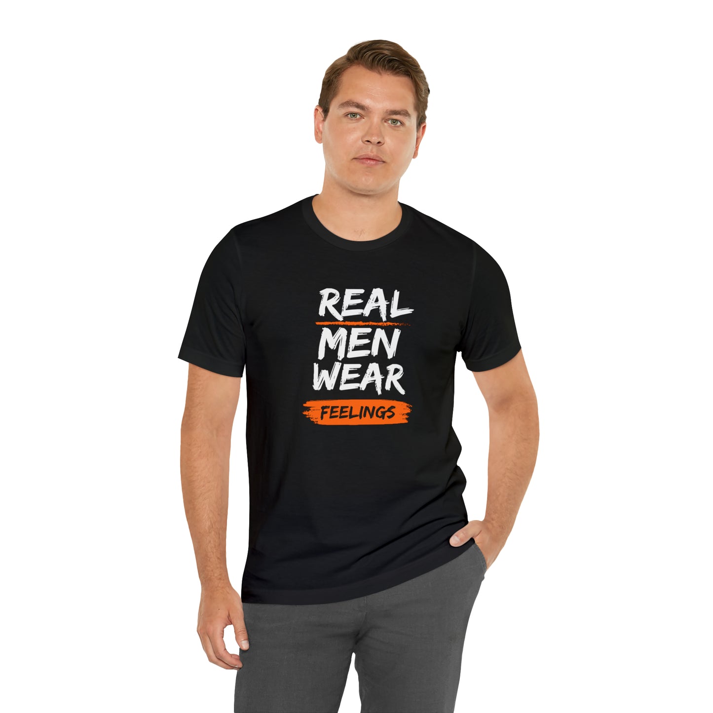 Real Men Wear Feelings Statement T-Shirt