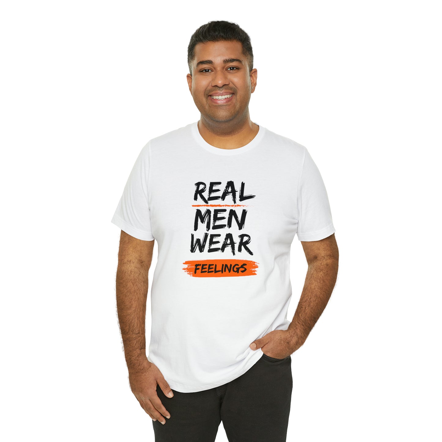 Real Men Wear Feelings Statement T-Shirt