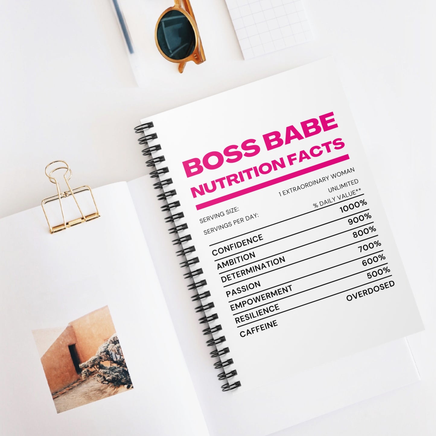 Boss Babe Nutrition Facts Notebook